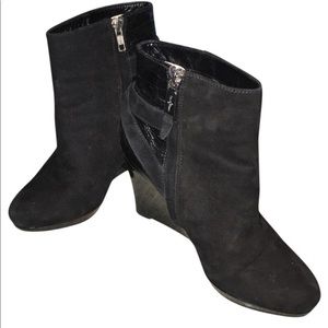 Cole Haan Black Wedge Booties